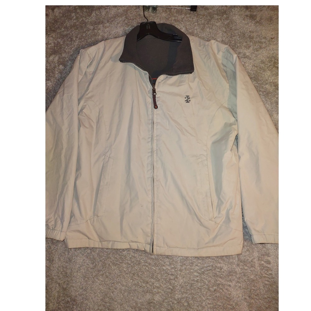 IZOD Mens NormcoreReversible Jacket Fleece Lined Full Zip Outerwear Size L